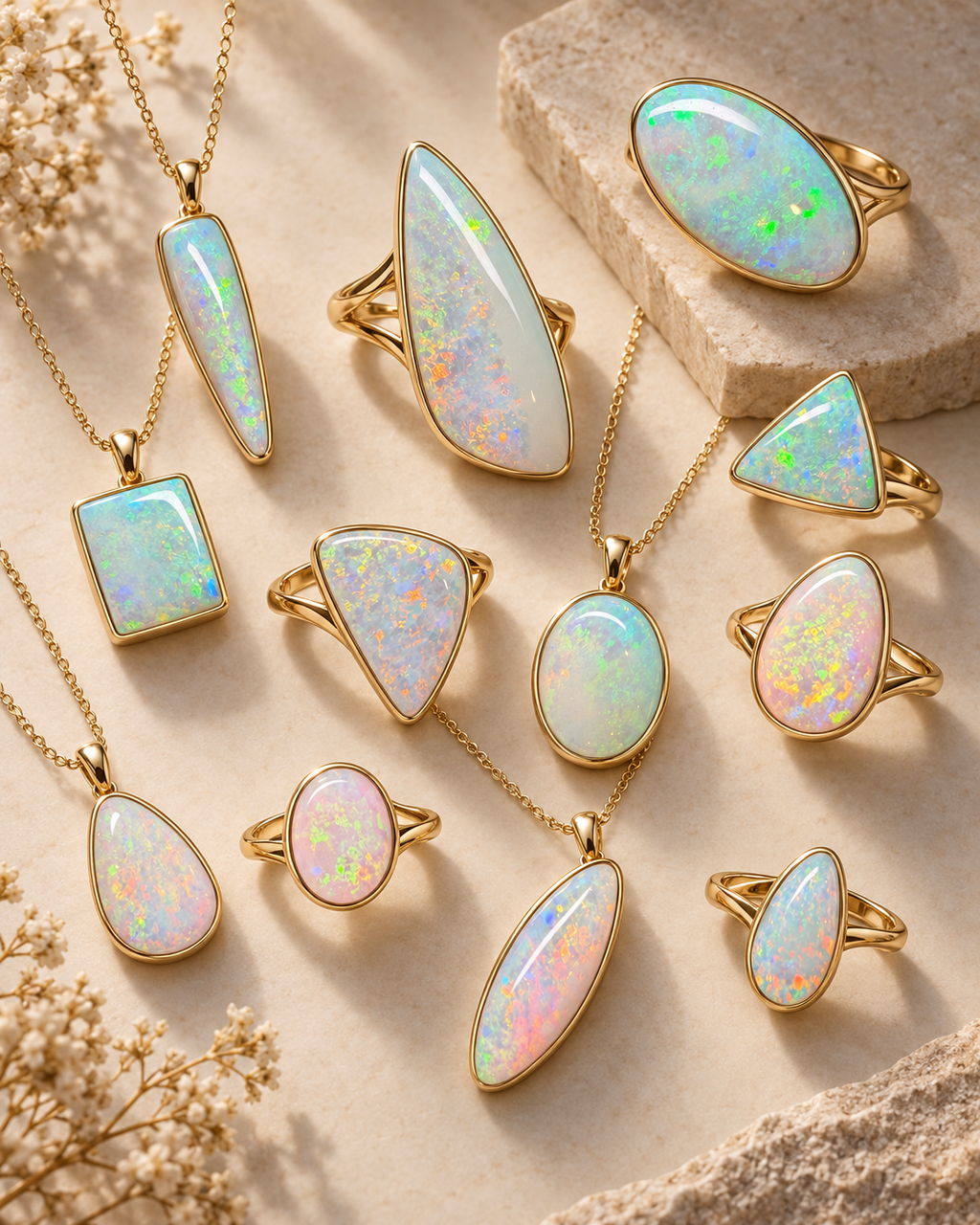 27ct Australian Crystal Opal Parcel – Olympic Field, Coober Pedy | 12 Finished Stones