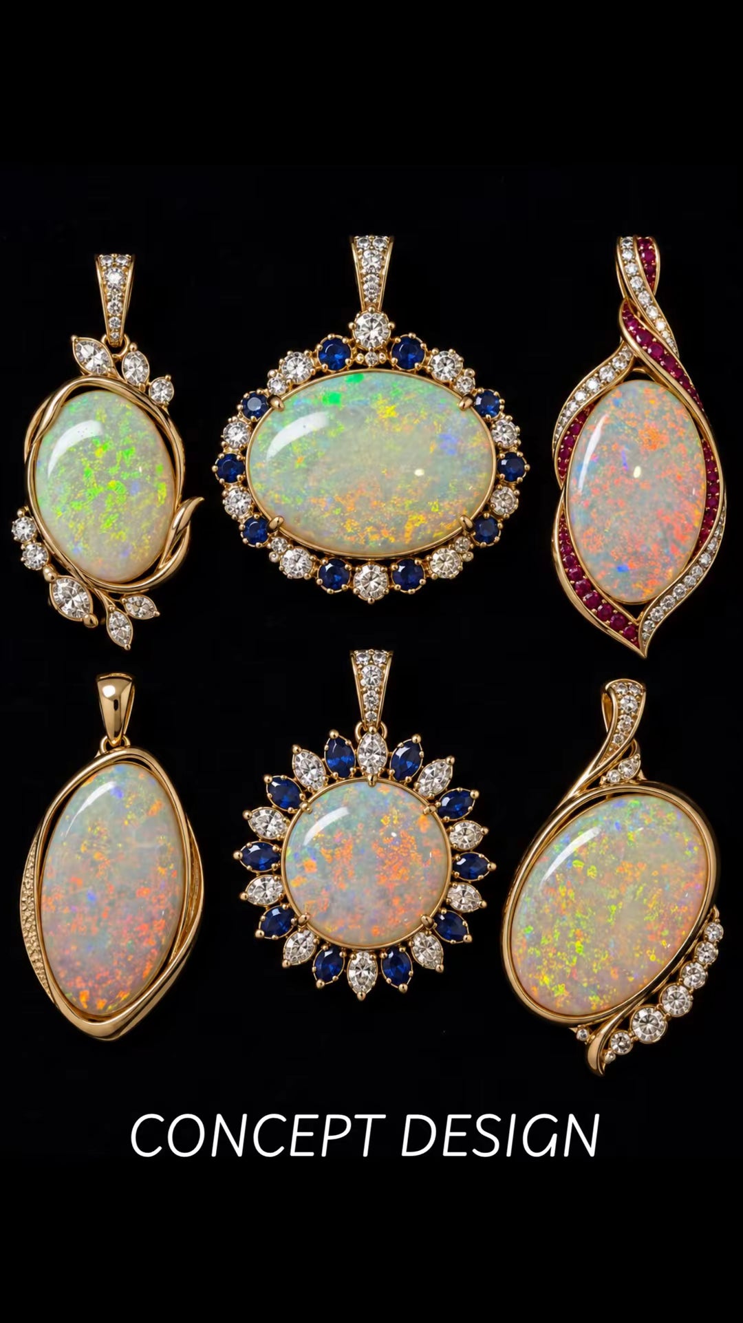 52ct Australian Crystal Opal Parcel – Olympic Field, Coober Pedy | 6 Finished Stones