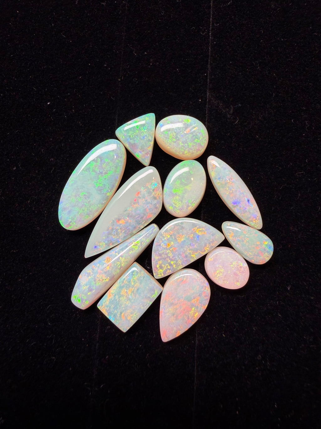 27ct Australian Crystal Opal Parcel – Olympic Field, Coober Pedy | 12 Finished Stones