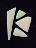 55.75ct Australian Crystal Opal Parcel – Olympic Field, Coober Pedy | 4 Finished Stones