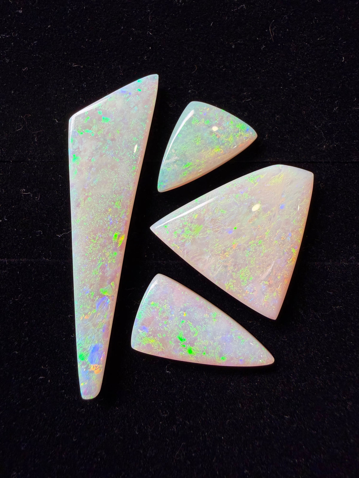 55.75ct Australian Crystal Opal Parcel – Olympic Field, Coober Pedy | 4 Finished Stones