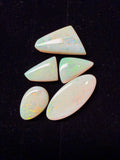 36.6ct Australian Crystal Opal Parcel – Olympic Field, Coober Pedy | 5 Finished Stones