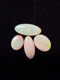 22.7ct Australian Crystal Opal Parcel – Olympic Field, Coober Pedy | 4 Finished Stones
