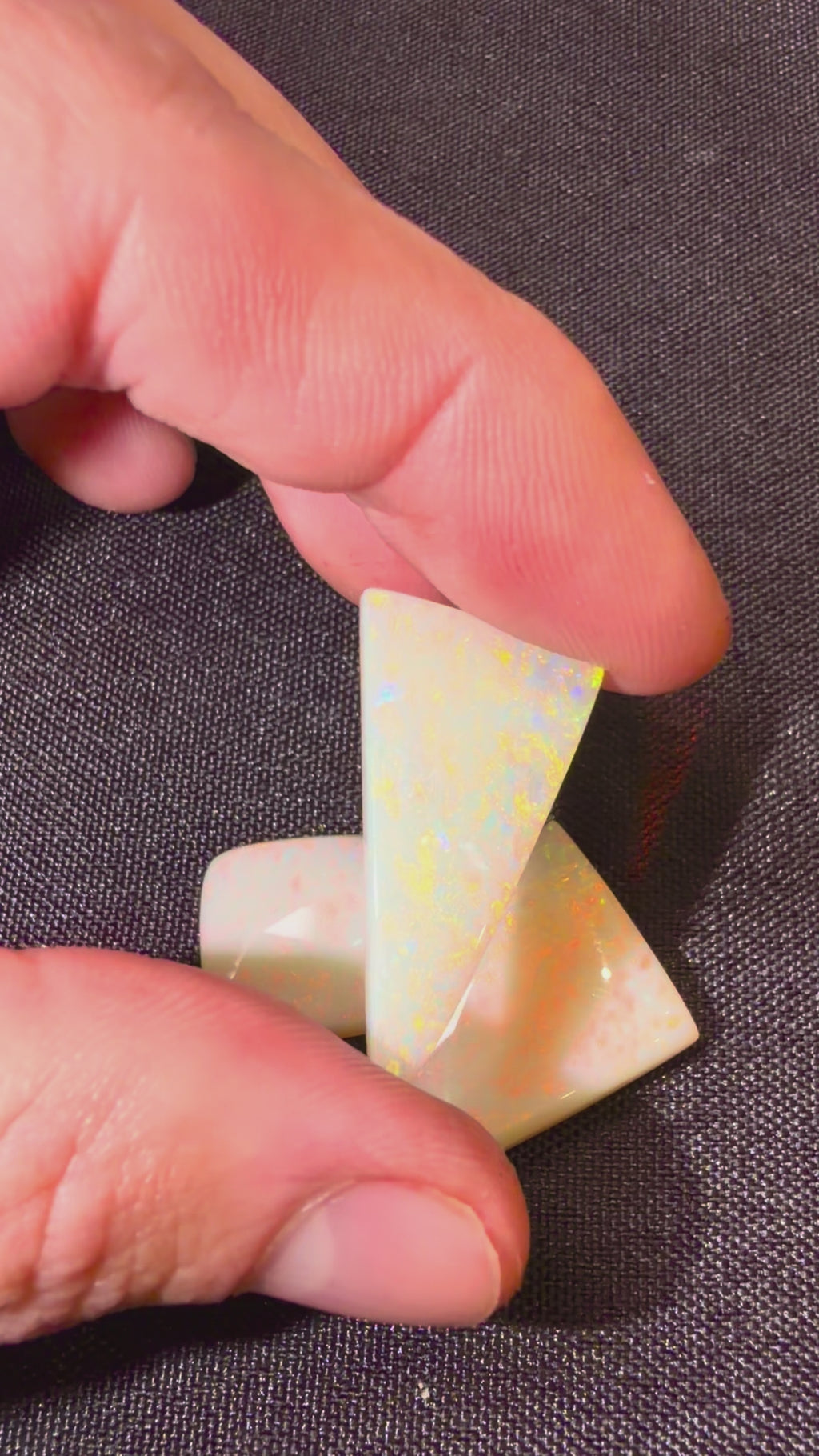 32.2ct Australian Crystal Opal Parcel – Olympic Field, Coober Pedy | 3 Finished Stones
