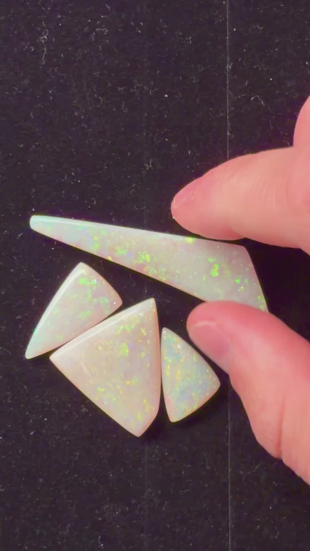 55.75ct Australian Crystal Opal Parcel – Olympic Field, Coober Pedy | 4 Finished Stones